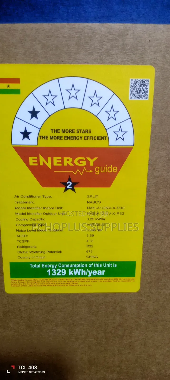 Nasco 1.5hp Dual Inverter Air Condition/R32 Gas