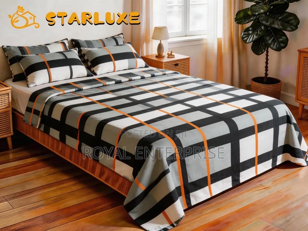 2 Flat Bedsheets With Pillow Set ( 6 PCS Set )