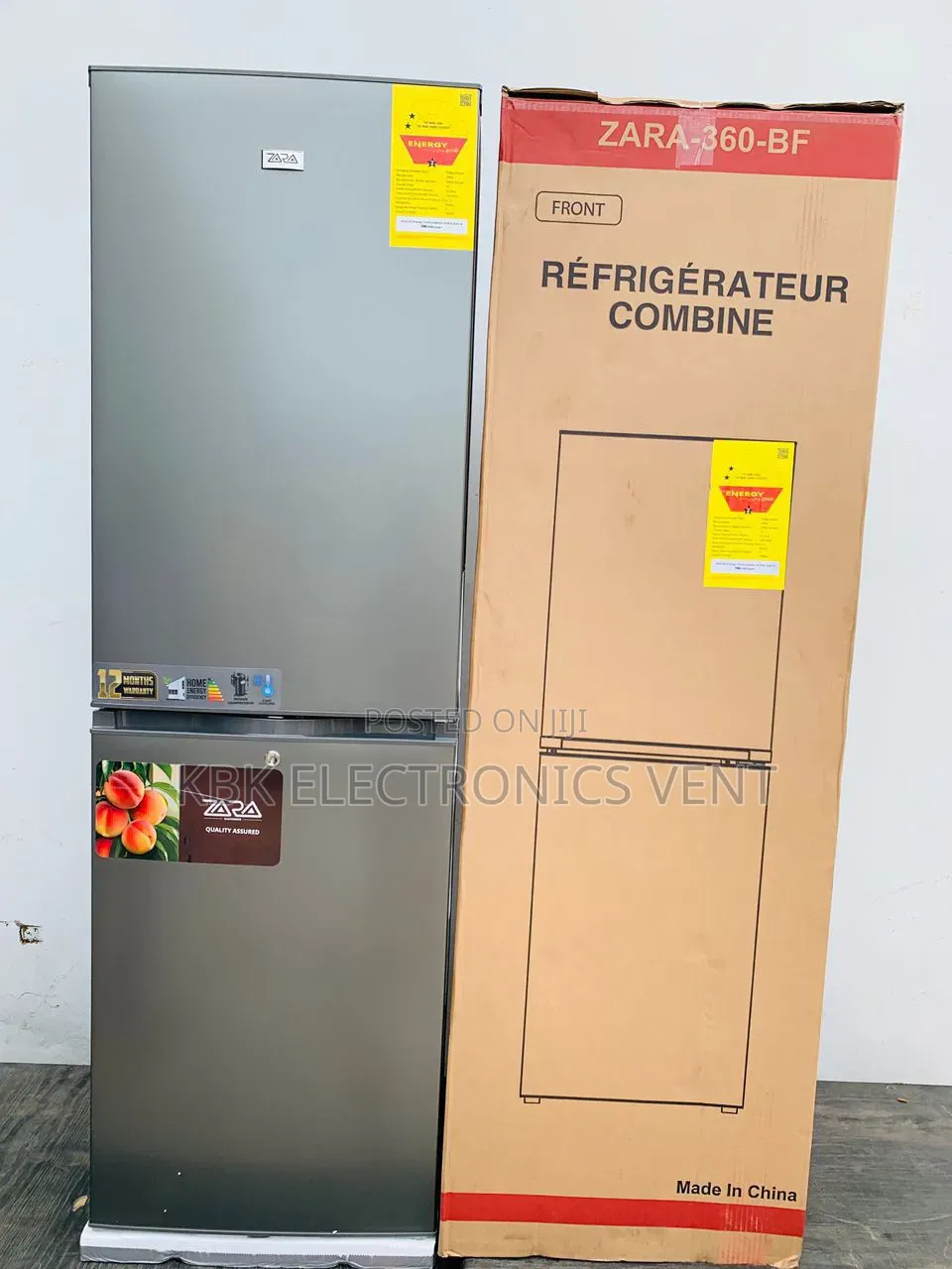 Zara 258liters Double Door Refrigerator Bottom Freezer