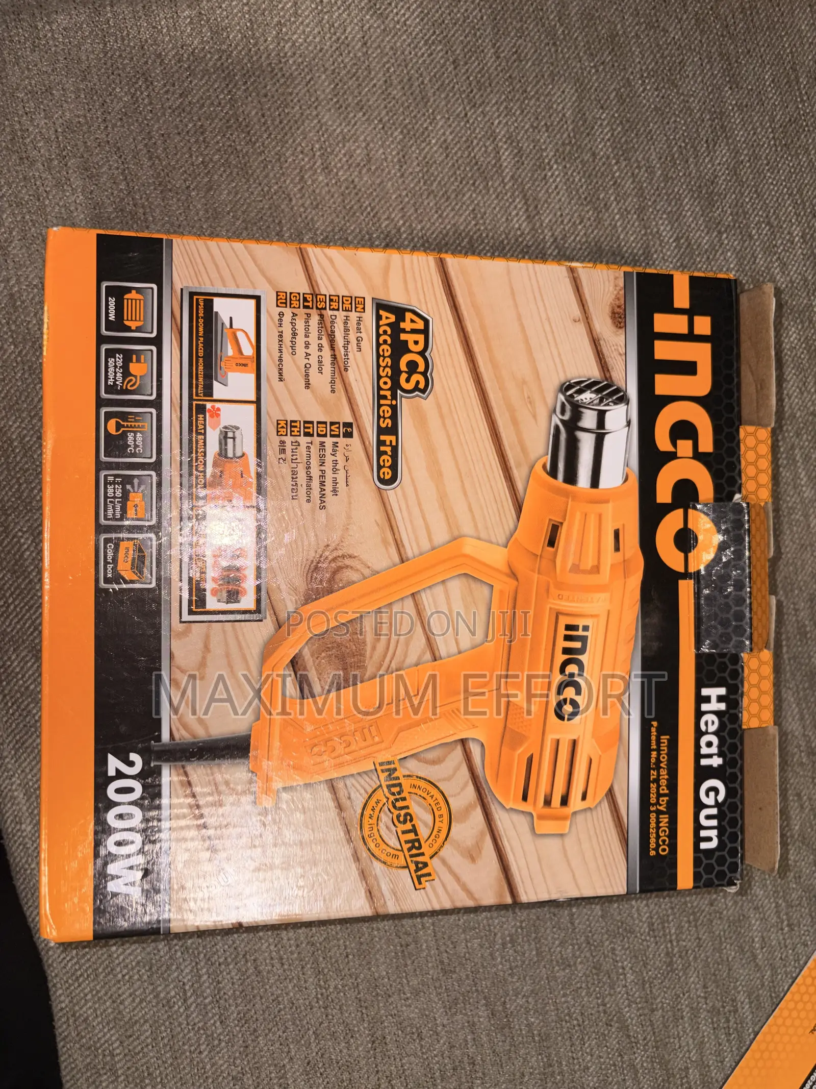 Powerful Ingco Heat Gun 2000w With Accessories