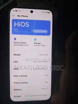 Tecno Spark 40 Pro 128 GB Black