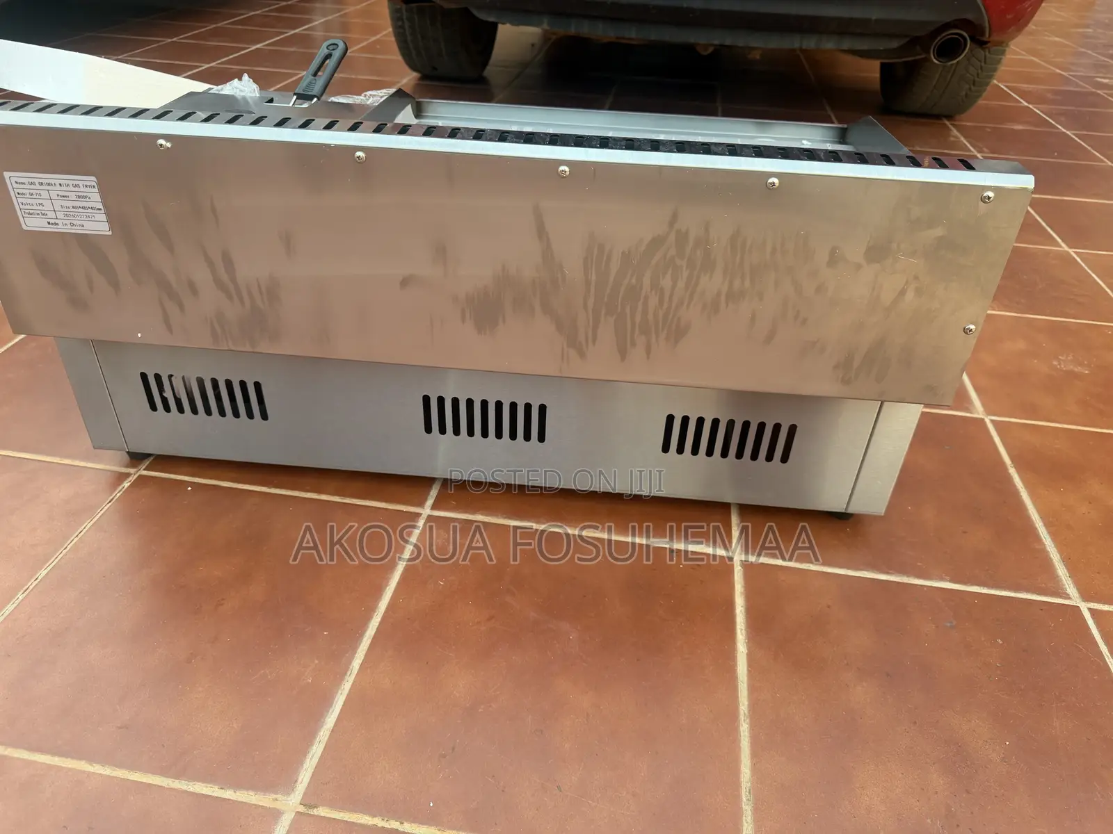 3 Burner Gas Griddle With a Gas Deep Fryer Big Size