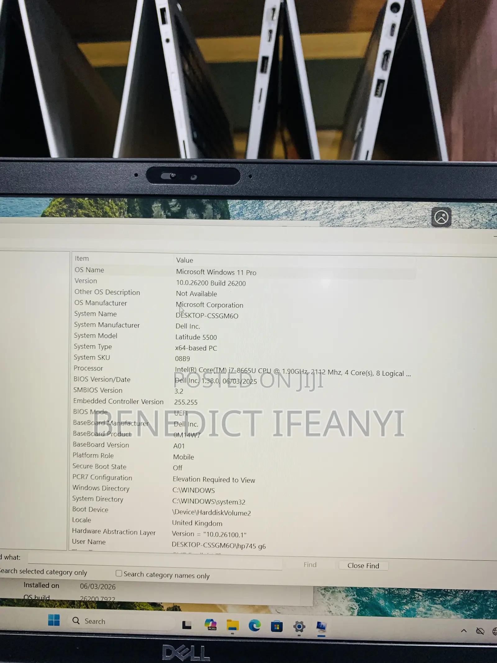 Laptop Dell Latitude 5501 8GB Intel Core i7 SSD 256GB