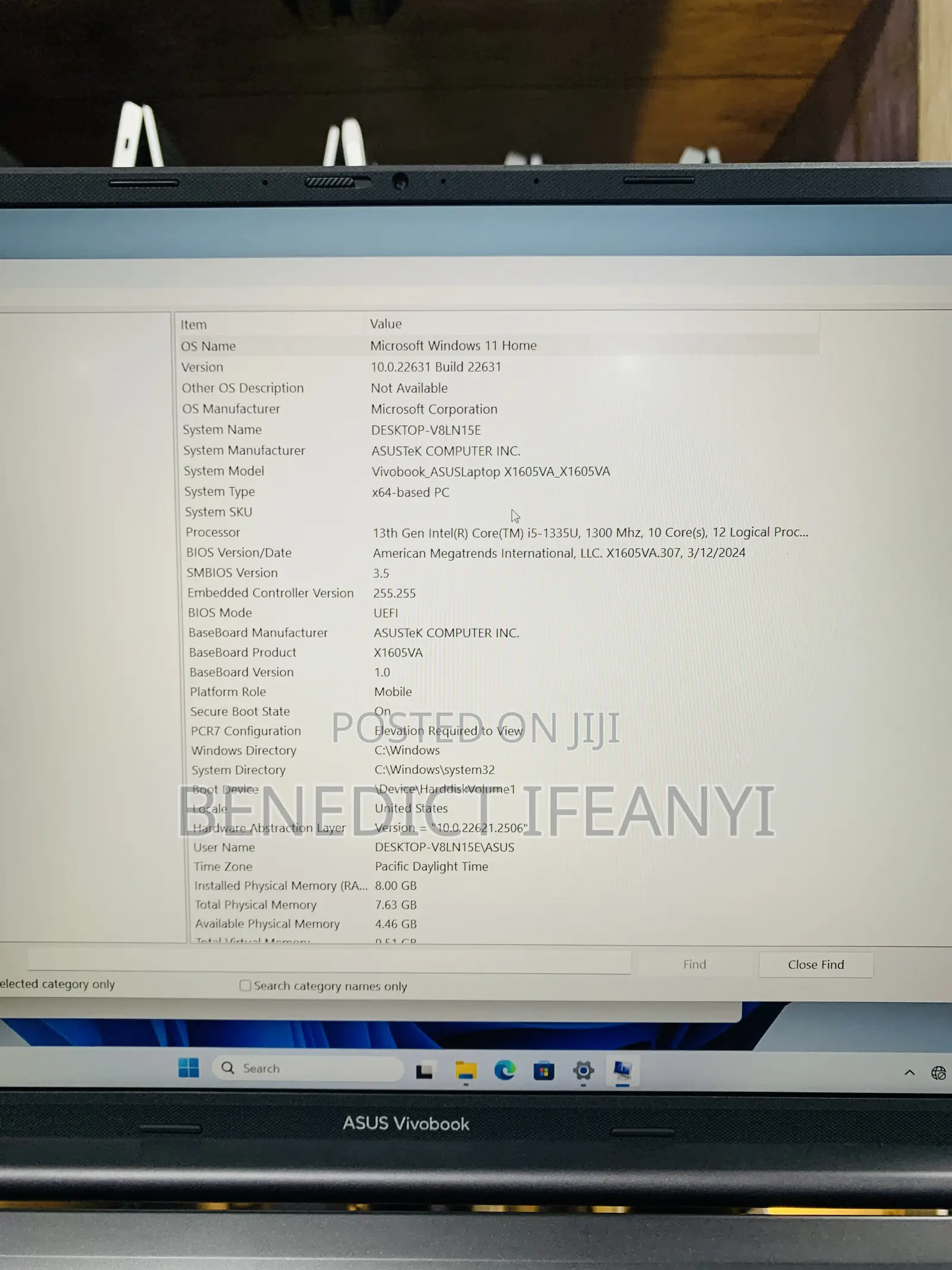 Laptop Asus Vivobook 16 8GB Intel Core i5 SSD 512GB