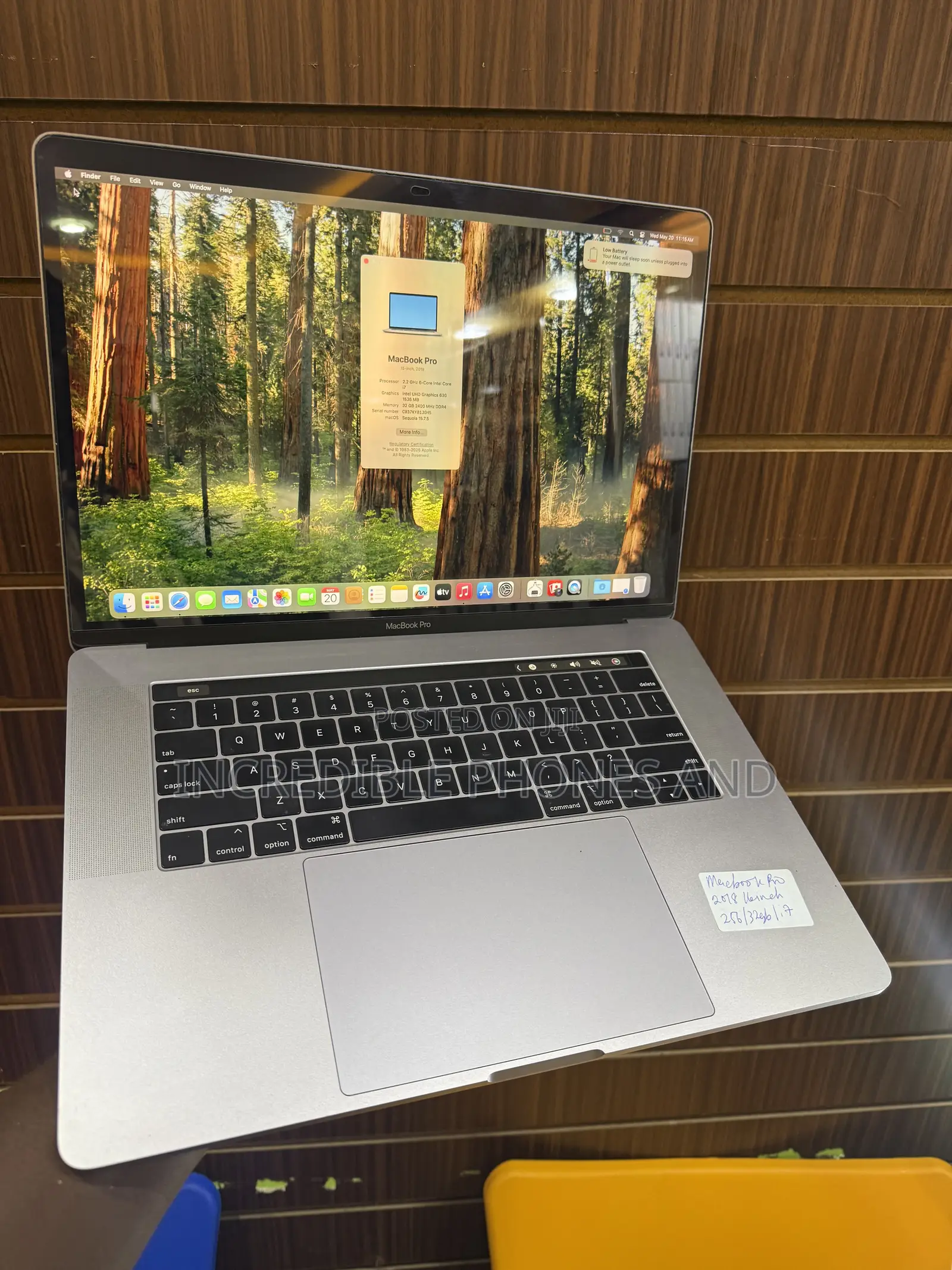 Laptop Apple MacBook Pro 2018 32GB Intel Core i7 SSD 256GB