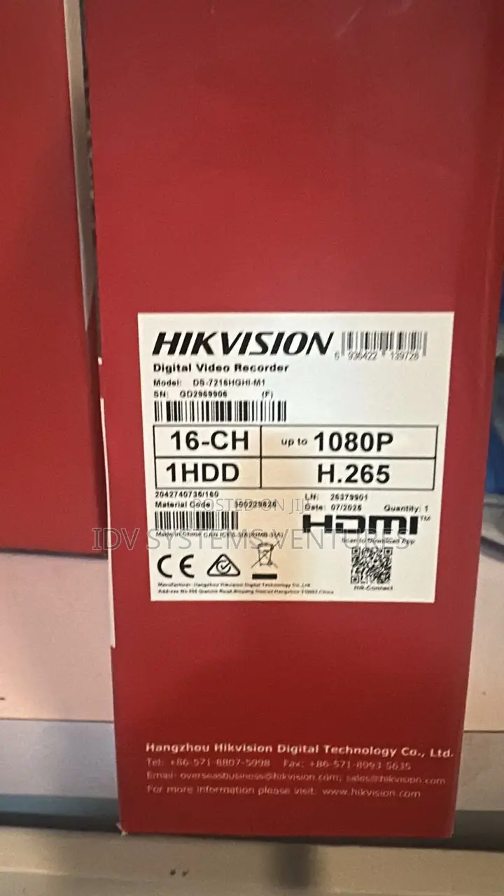 Ds-7216hghi-M1 16-Ch 720p 1u H.265 DVR
