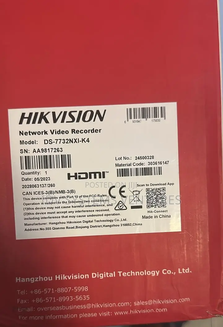 Ds-7732nxi- Hot 32-Ch 1.5u K Series Acusense NVR