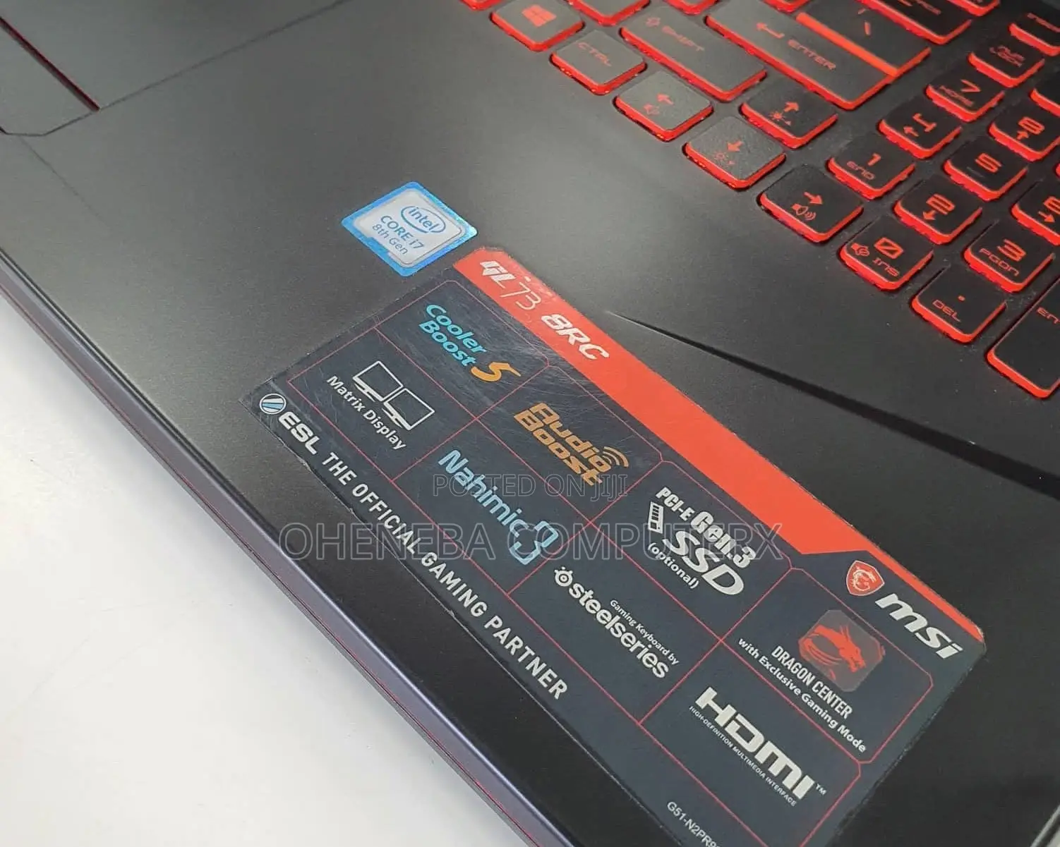 New Laptop MSI GL63 8RC 16GB Intel Core i7 SSD 1T