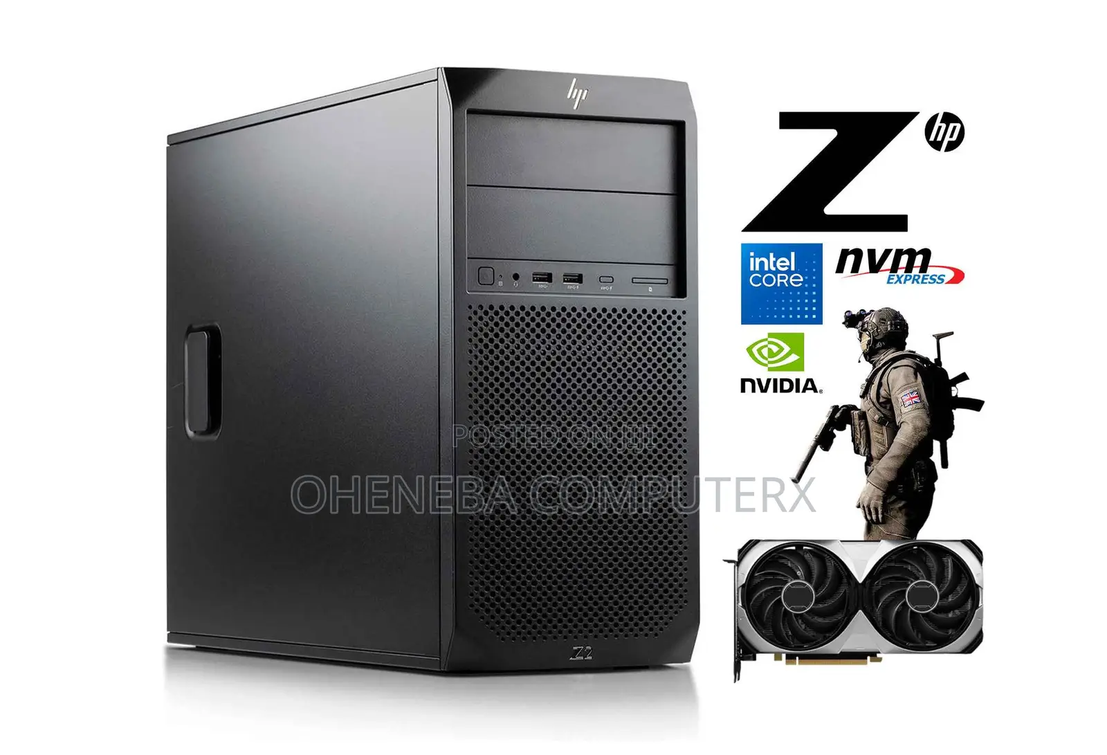 New Desktop Computer HP Z2 G4 Tower 16GB Intel Core i7 SSD 256GB