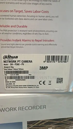 P3ae-Pv-4g-Eau 3mp Fixed-Focal 4g Pan Tilt Network Camera