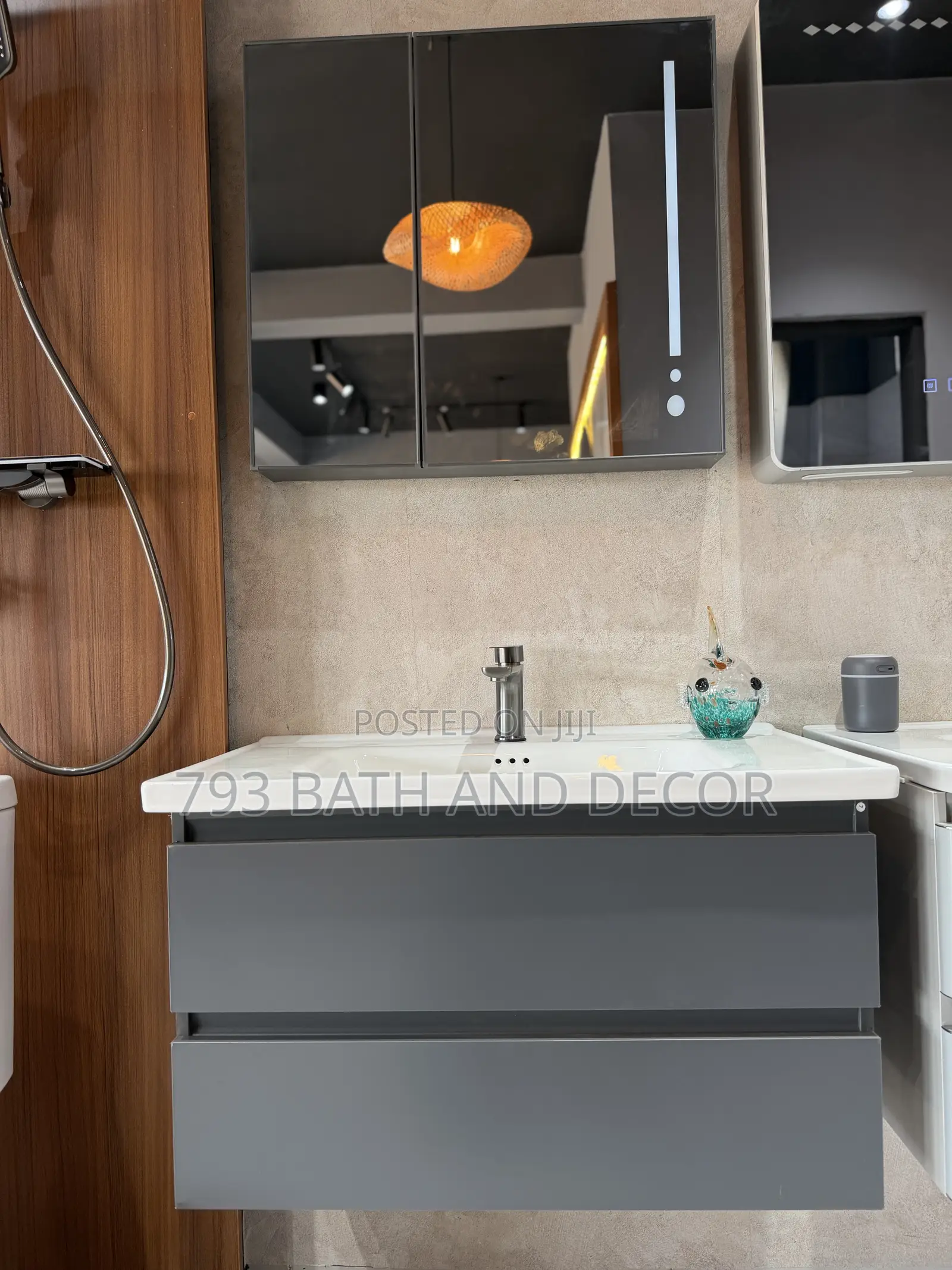80 Cm Bathroom Cabinet and Tap With Smart Led Mirror