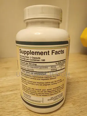 Double Wood Magnesium Glycinate 400mg | 180 Capsules From Usa