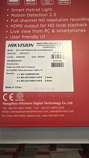 Ds-J142i/7208hghi-F1/N+4+4cam 8-Ch H.264 1 Mp Bullet Turret Kit