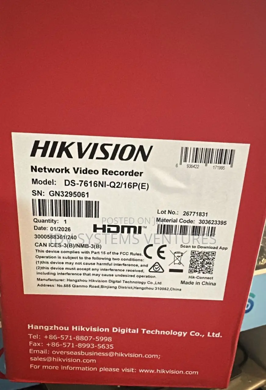 Ds-7616ni-Q2/16p 16-Ch 1u 16 Poe NVR