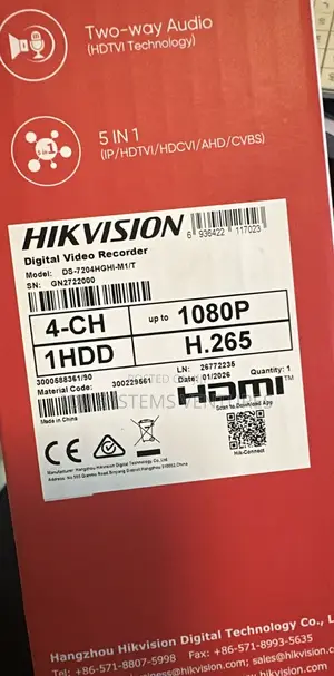 Ds-7204hghi-M1/T 4-Ch 1080p Lite 1u H.265 DVR