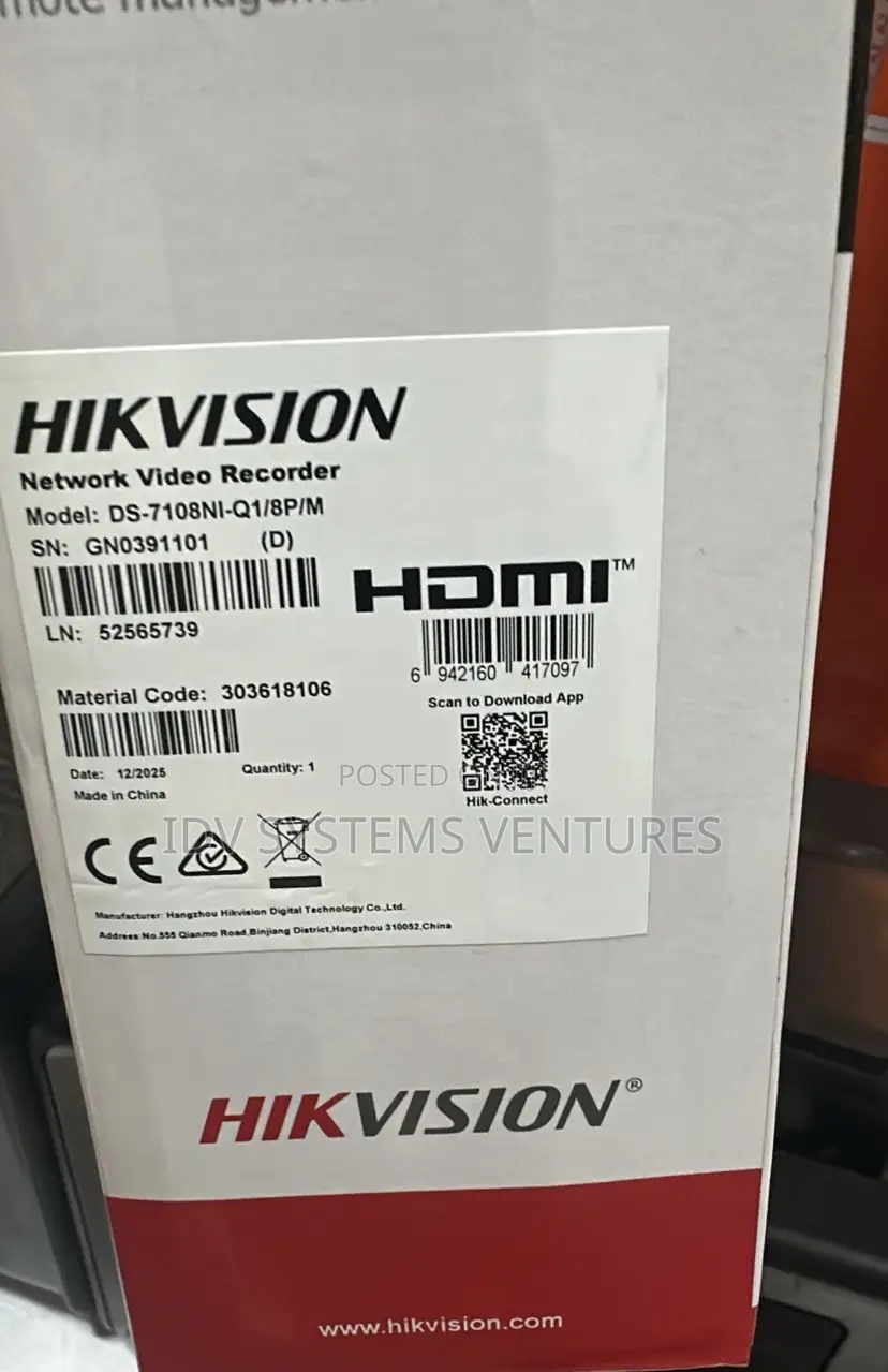 Ds-7108ni-Q1/8p/M 8-Ch Mini 1u 8 Poe NVR