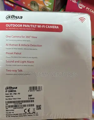 P5b-Pv
5mp Outdoor Fixed-Focal Wi-Fi Pan Tilt Network Camera
