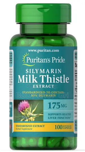 Puritan's Pride Milk Thistle Silymarin 100 Caps - For Liver Support