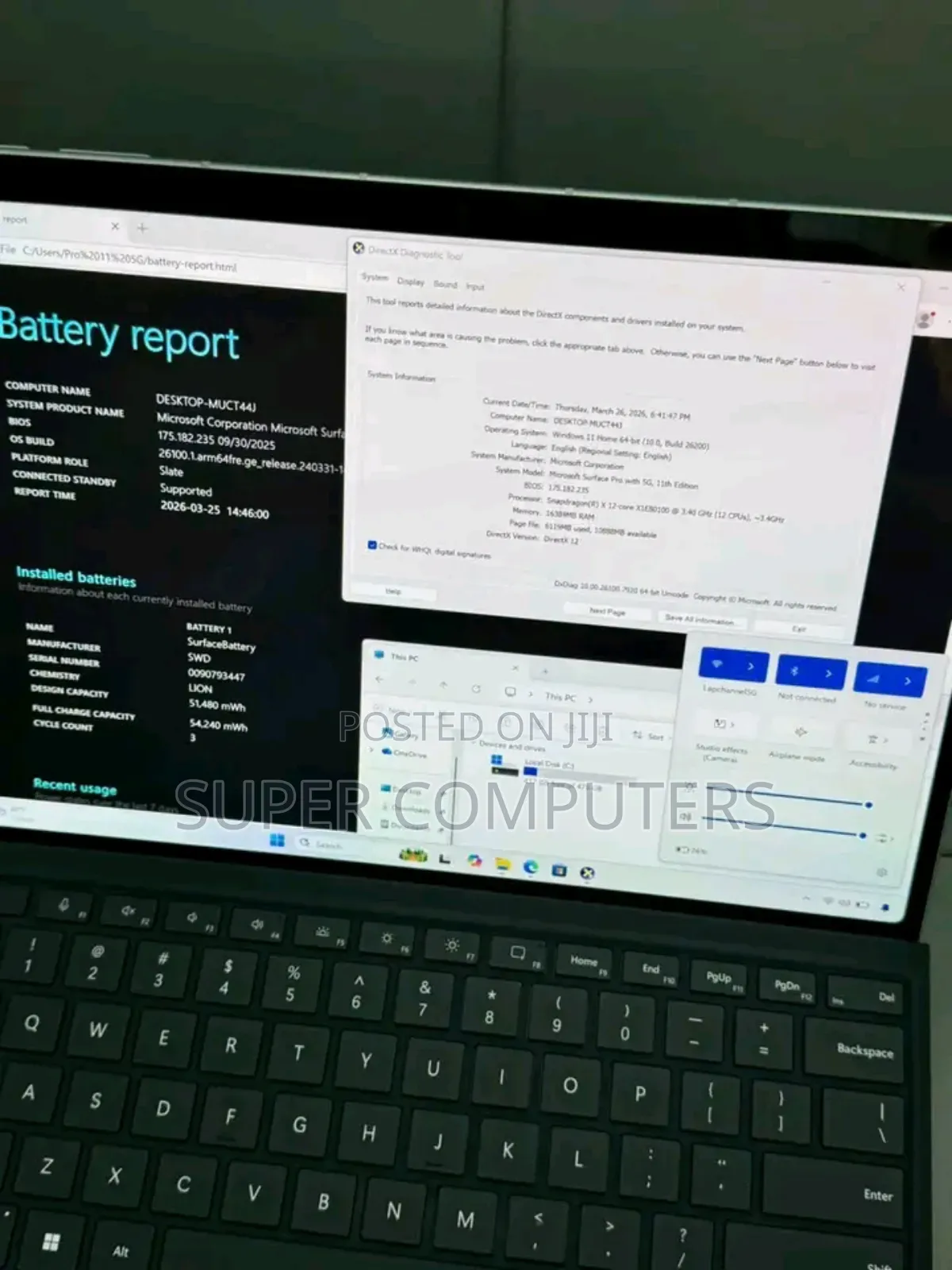 New Microsoft Surface Pro 11th Edition, a Copilot+ PC 16GB SSD 512GB