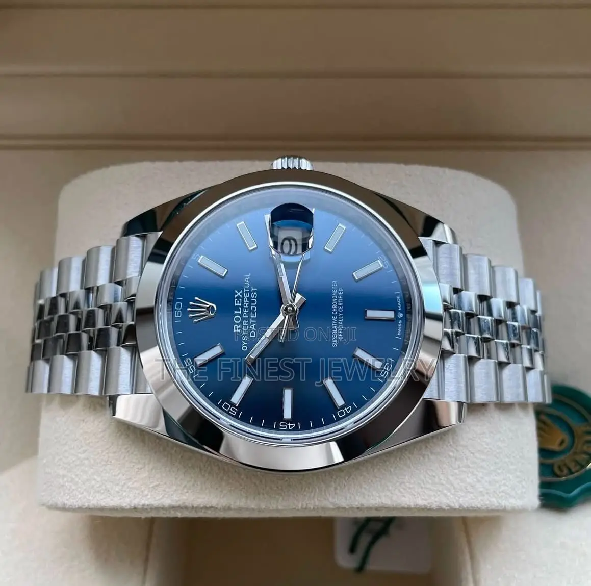 Rolex Datejust 41 With a Blue Dial and Jubilee Bracelet.