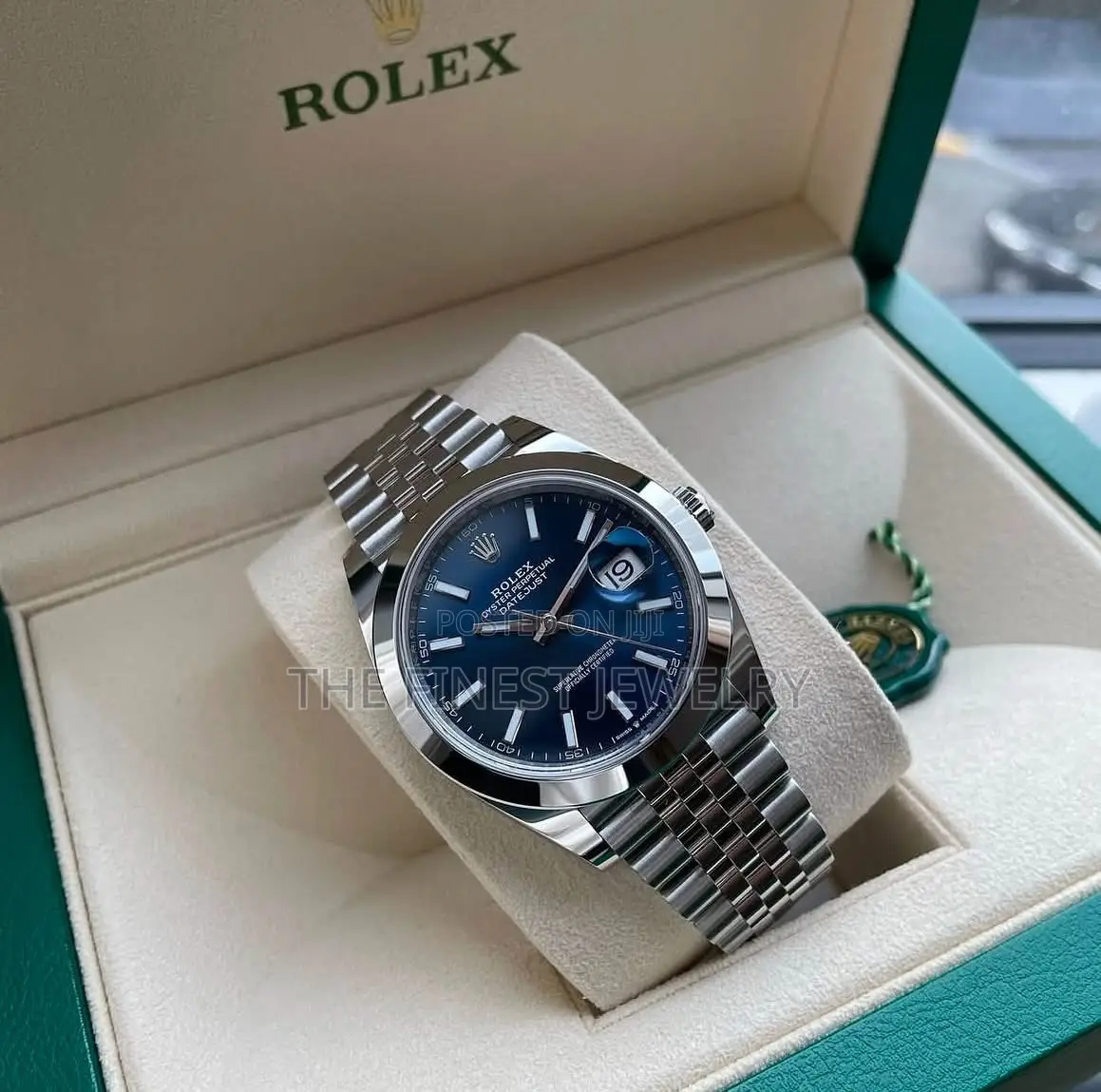 Rolex Datejust 41 With a Blue Dial and Jubilee Bracelet.