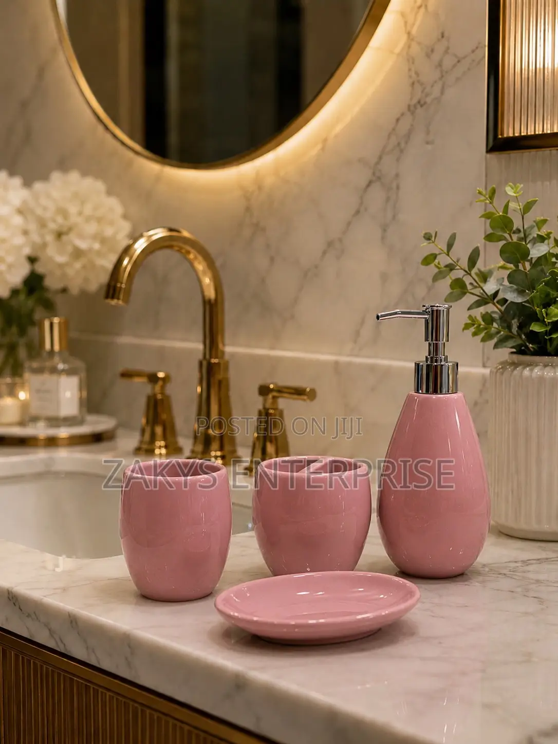 Ceramic Soap Dispenser Set 4 in 1