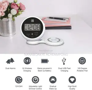 Wireless Charging Alarm Clock