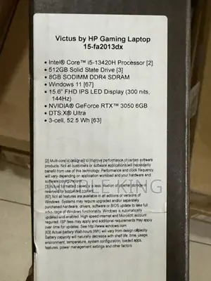 New Laptop HP Victus 15 8GB Intel Core i5 SSD 512GB