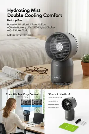 Oraimo Airdock Nova Hydrating Cooling Desktop Fan