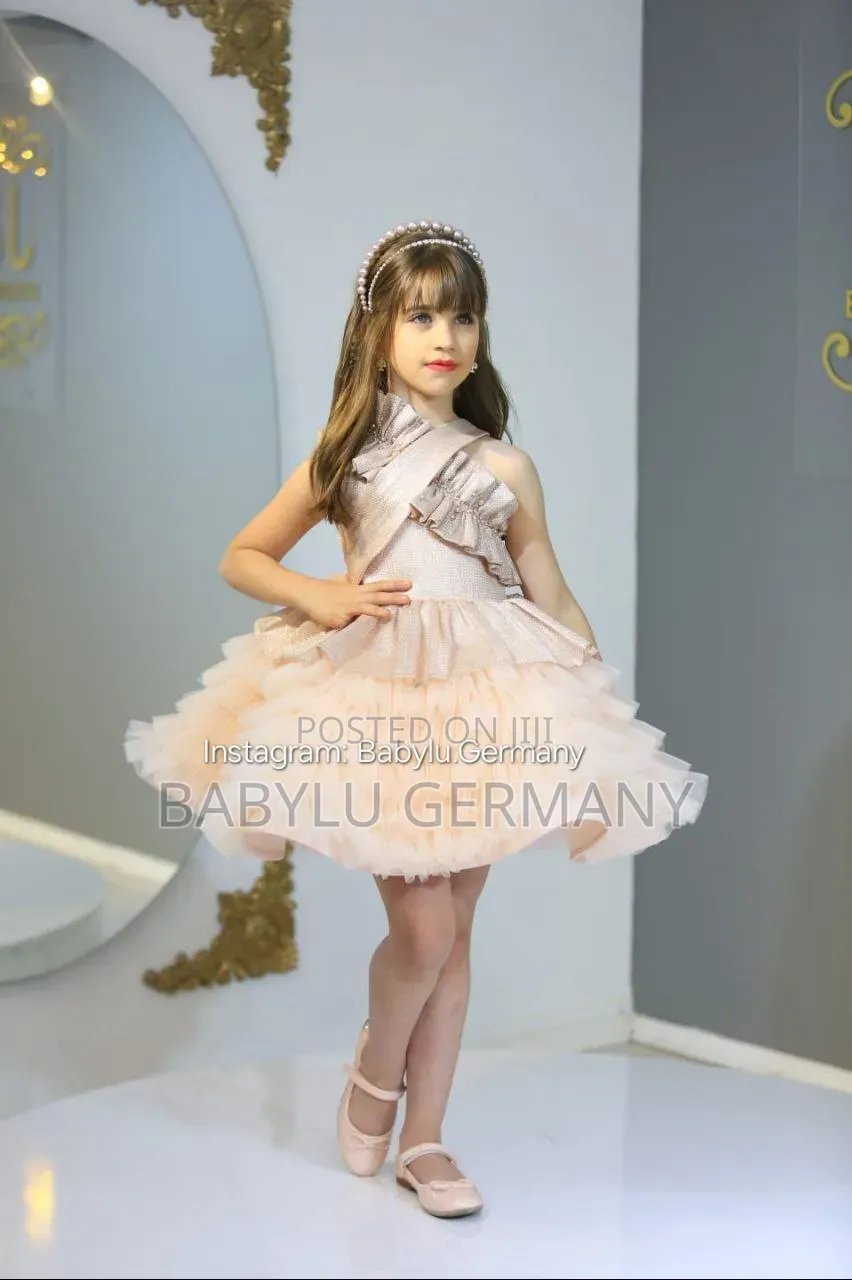 Champaigne Ballgown or Dress With Free Matching Hair Accessory