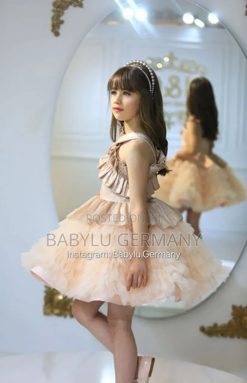 Champaigne Ballgown or Dress With Free Matching Hair Accessory