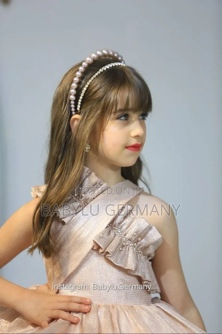 Champaigne Ballgown or Dress With Free Matching Hair Accessory
