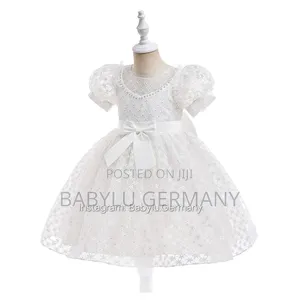 Stylish All White Dress for Age 4 to 11 Years Old