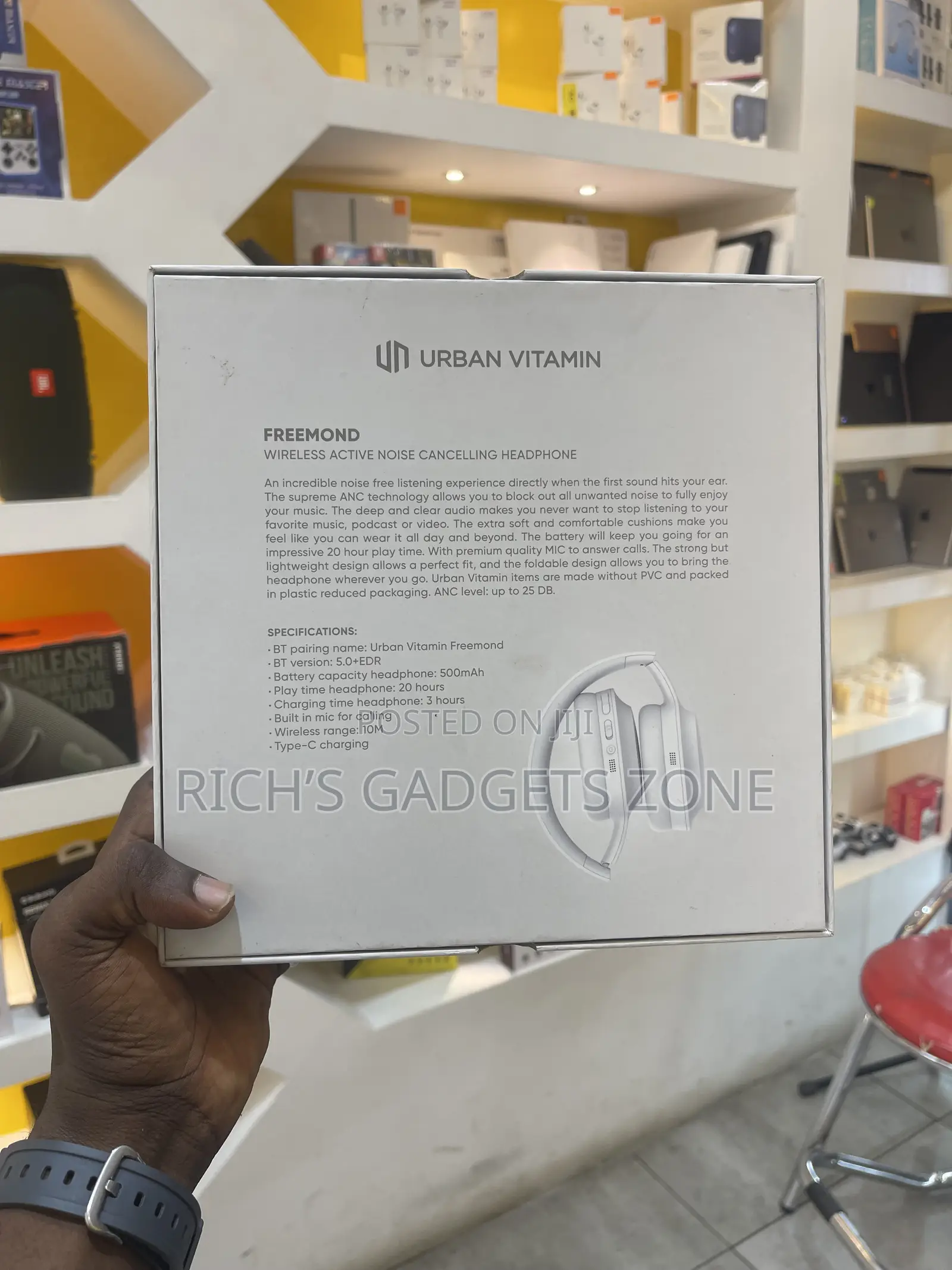 Urban Vitamin Freemond Wireless Anc Headphones – Brand New in Box