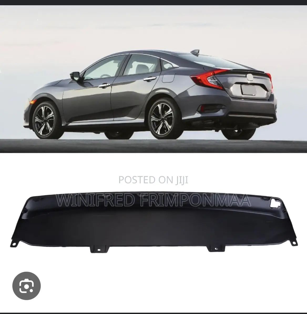Honda Civic 2015,2016,2017,2018 Back/Rear Bumper Lower
