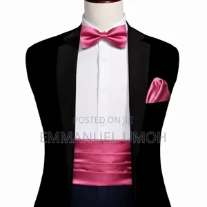 Classic Bow Tie, Cummerbund and Pocket Kerchief