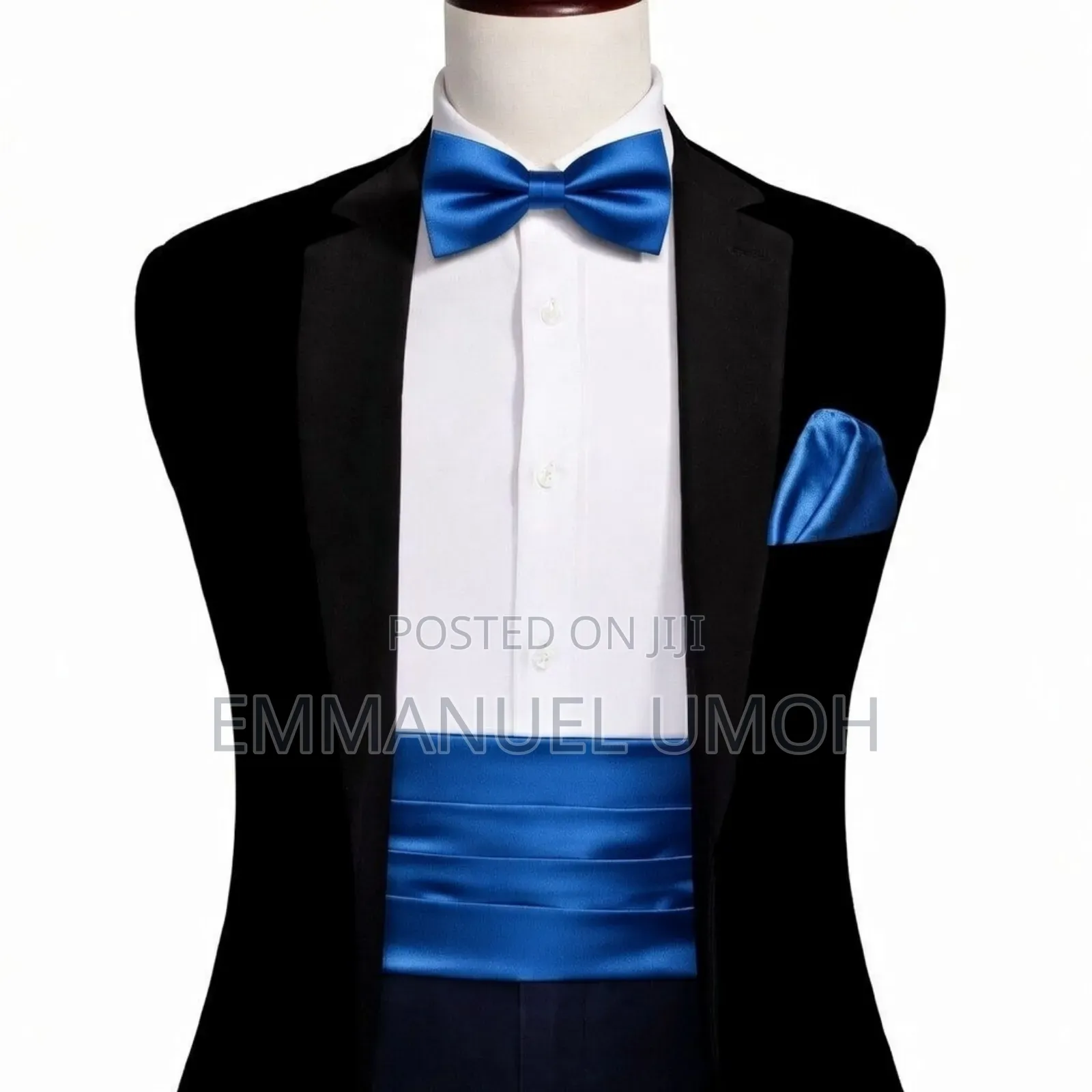 Classic Bow Tie, Cummerbund and Pocket Kerchief