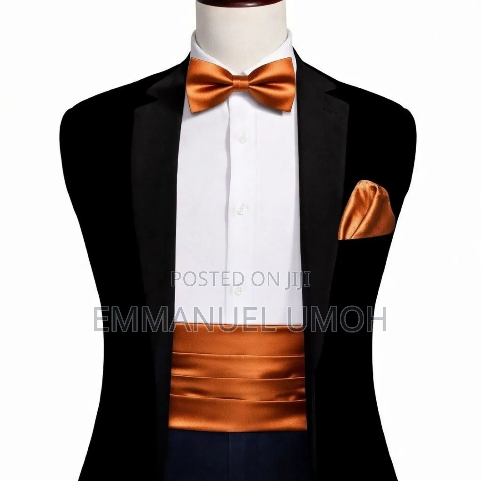 Classic Bow Tie, Cummerbund and Pocket Kerchief