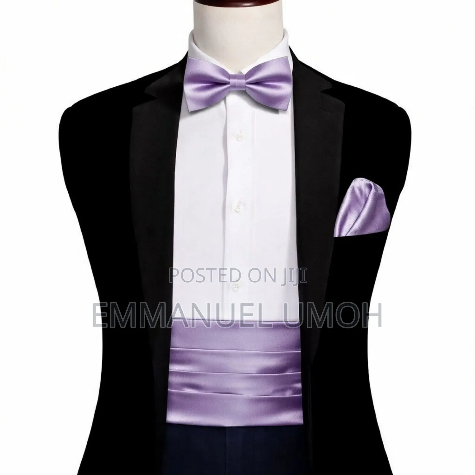 Classic Bow Tie, Cummerbund and Pocket Kerchief