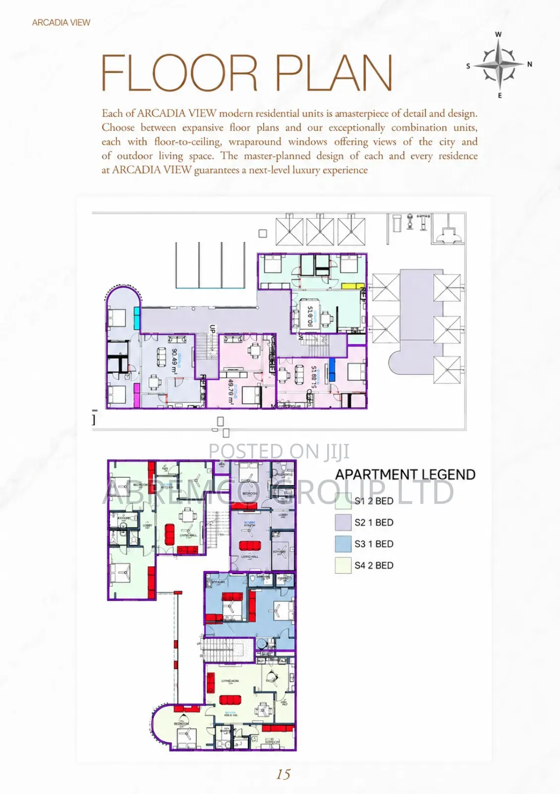 Furnished 2bdrm Penthouse in Arcadia View, North Legon for sale