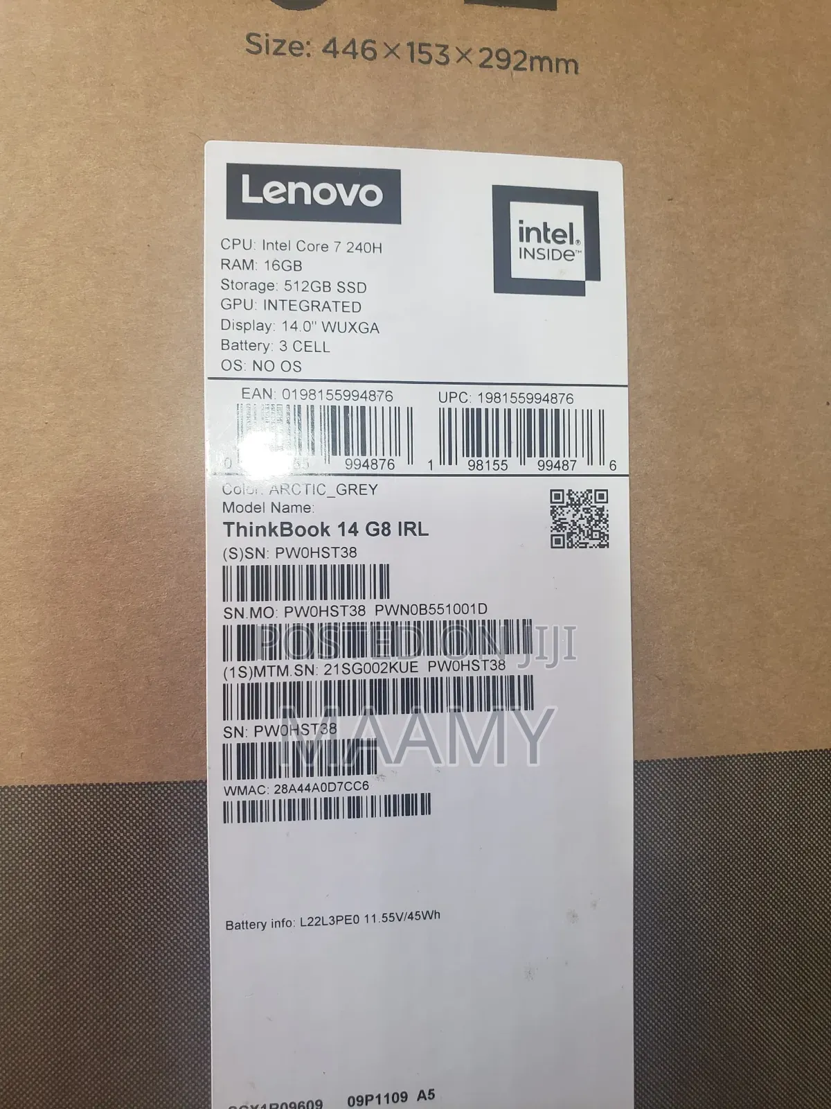 New Laptop Lenovo Thinkbook 14 16GB Intel Core i7 SSD 512GB