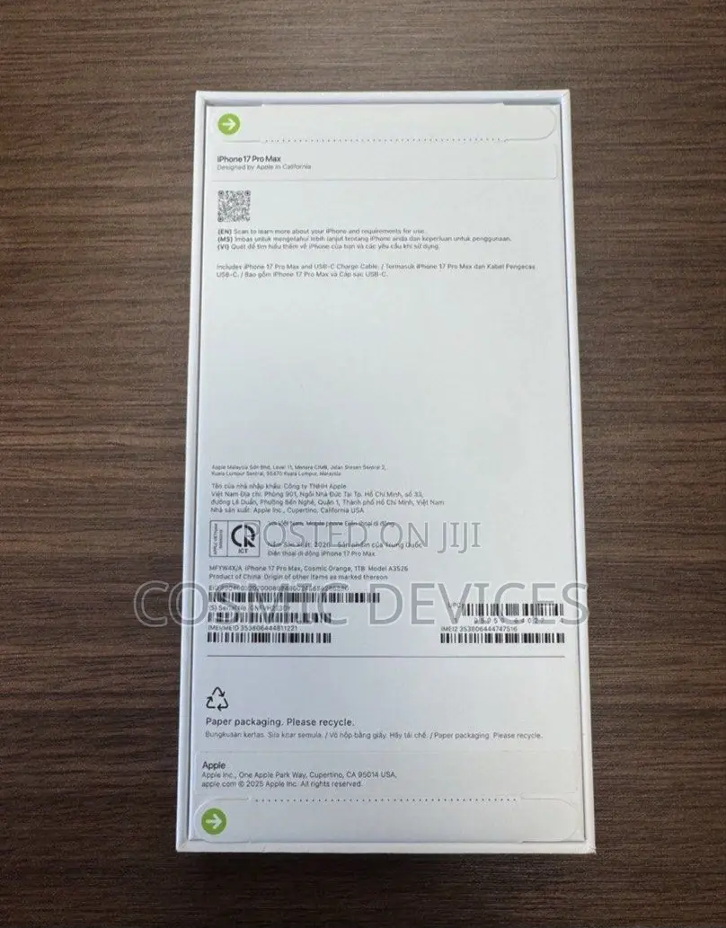 New Apple iPhone 17 Pro Max 1 TB Orange