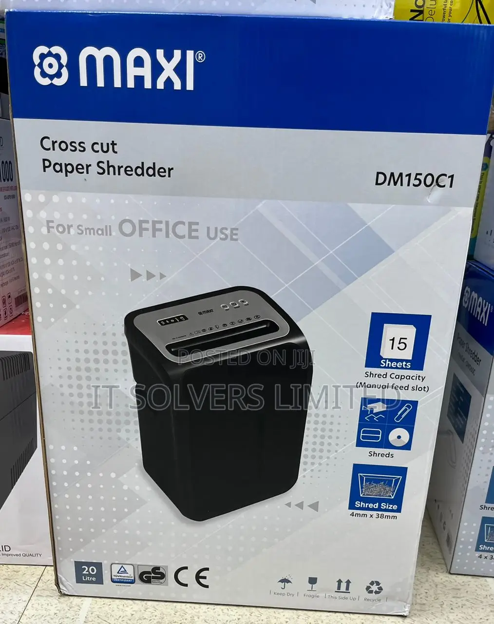Maxi Paper Shredder 15-Sheet Cross-Cut