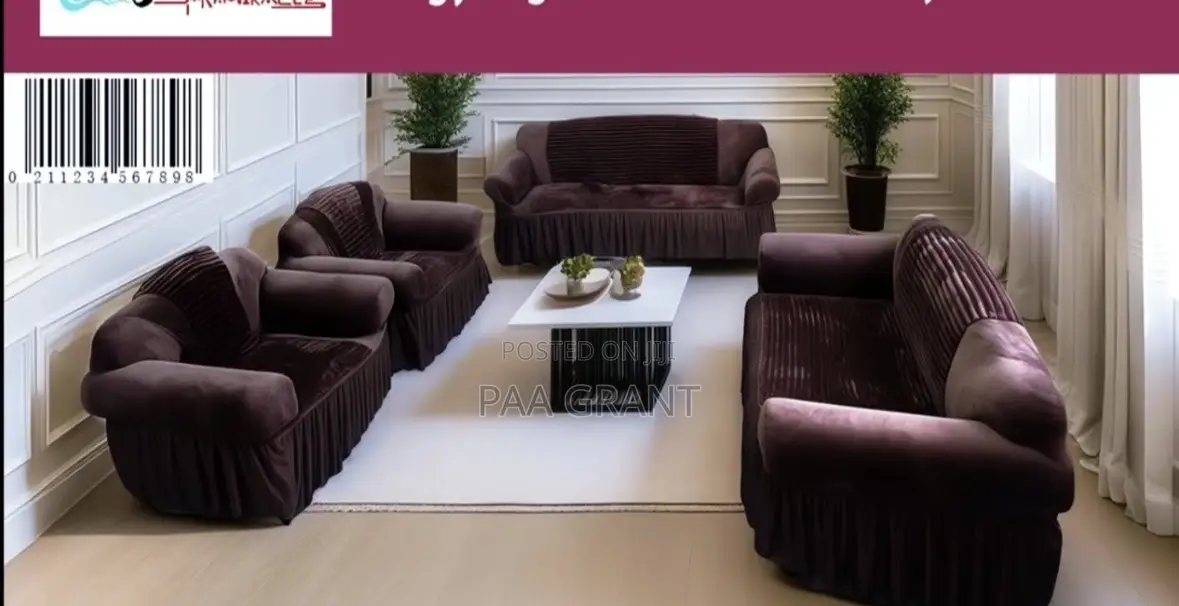 Pure Soft Thick Coton 4pc Fluffy Velvet Sofa Skirt Cover(Sold As A Set