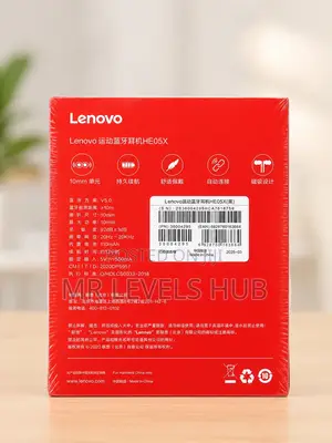 Lenovo He05x Wireless Bluetooth Neckband Earphones – Brand New