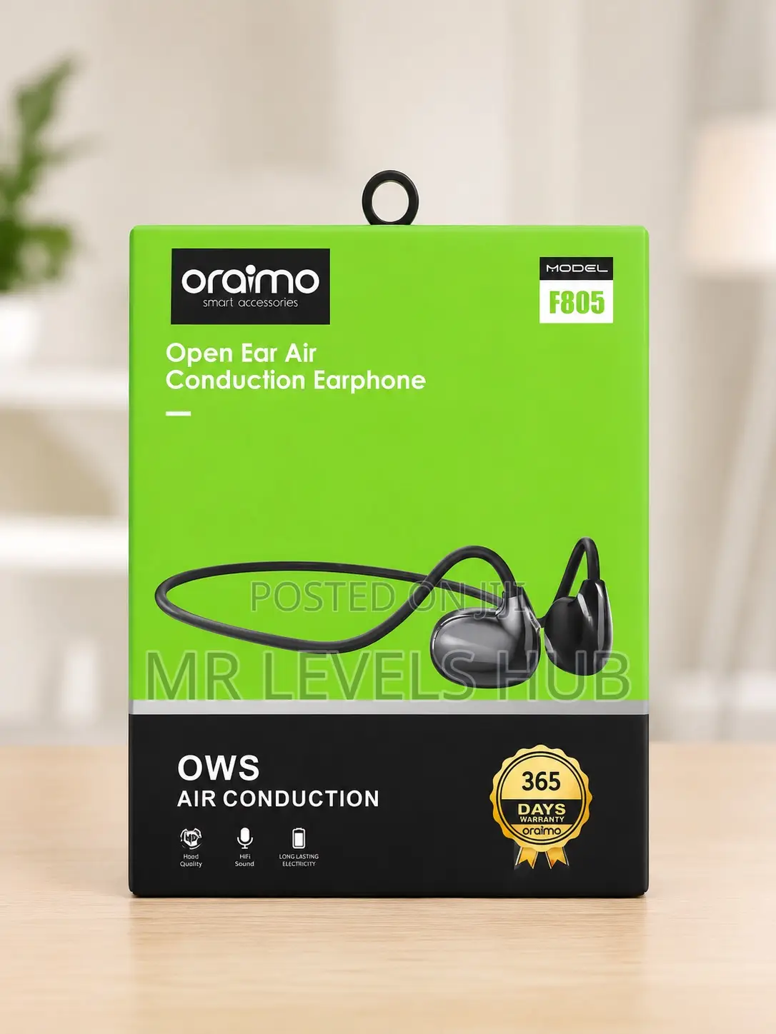 Oraimo F805 Open Ear Wireless Earphones (Air Conduction) – New