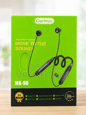 Oarimio Mk-90 Wireless Neckband Earphones – Hd Sound, Long Battery
