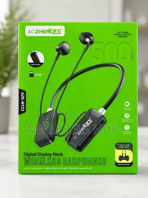 Aozhenkai Wireless Neckband Earphones – Digital Display