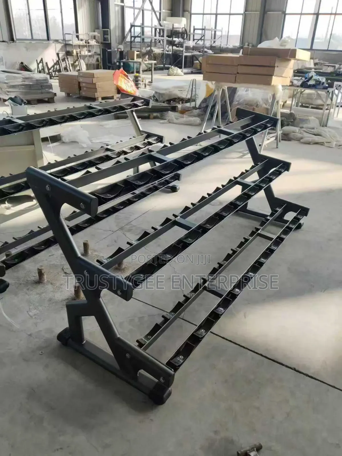 Fully Commercial Dumbbells Rack 15 Dumbbells Sets