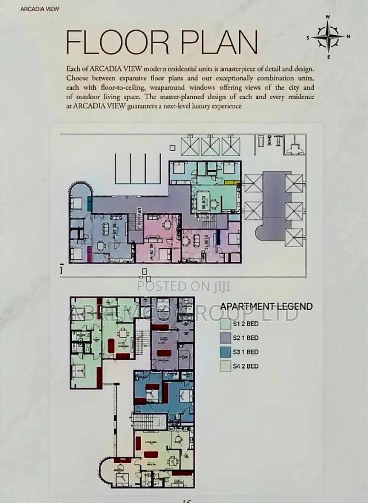 Furnished 1bdrm Penthouse in Arcadia View, North Legon for sale